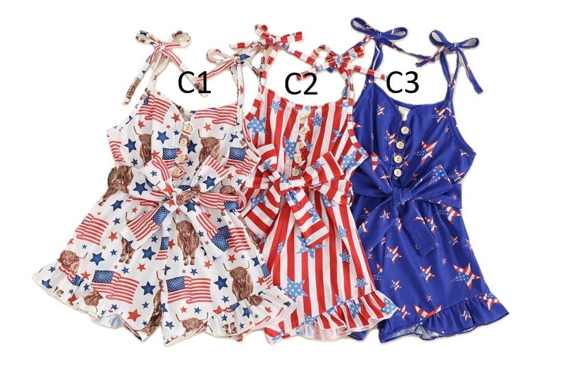 PATRIOTIC GIRLS’ ROMPER