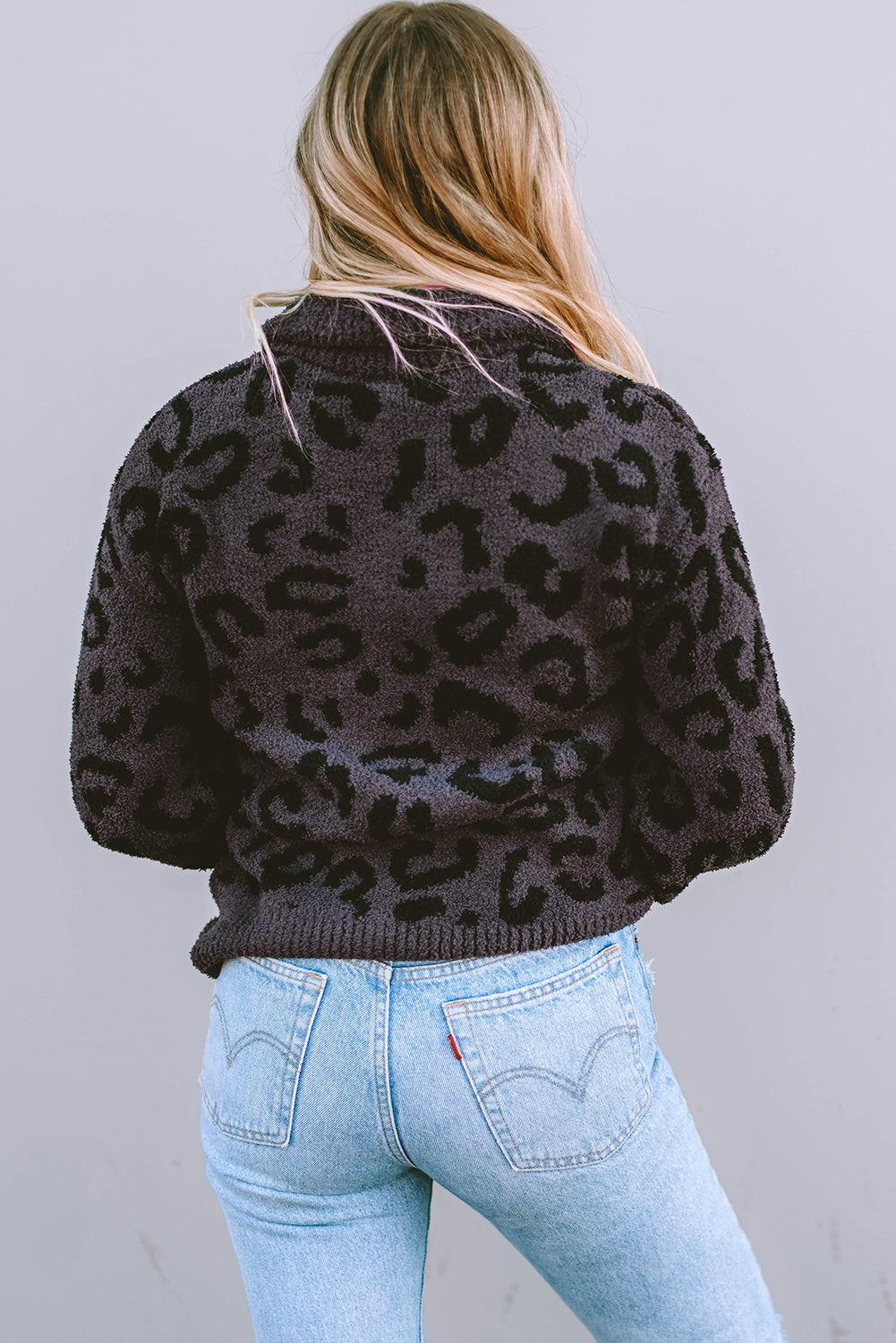 THE BAILEE BLACK LEOPARD PULLOVER