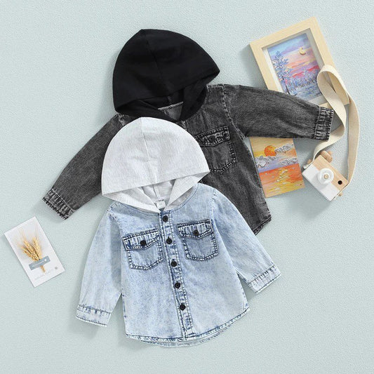 LIL’ HOODED DENIM SHACKET