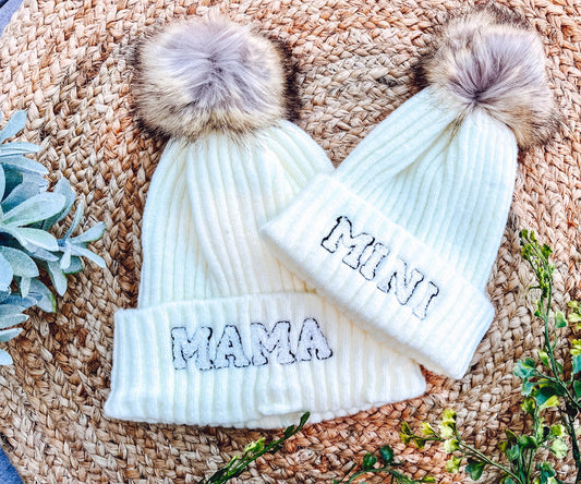 MAMA POM POM BEANIES