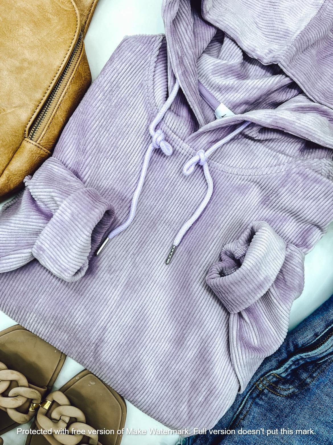 THE CHARLIZE CORDED HOODIE