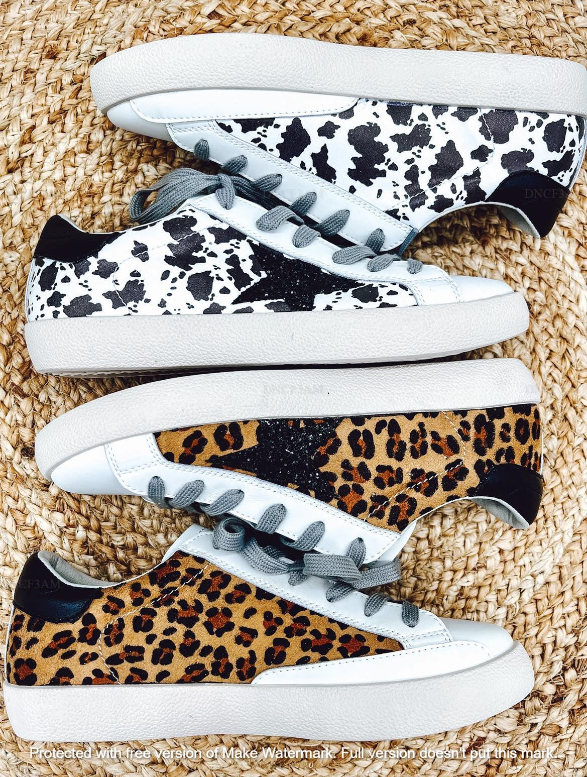 COW + LEOPARD STAR SNEAKS