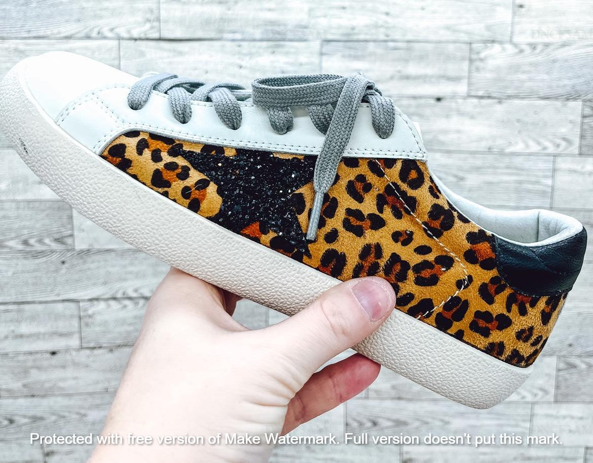 COW + LEOPARD STAR SNEAKS