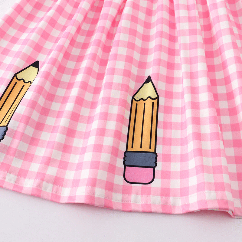 CHECKERED PENCIL + CRAYON DRESSES