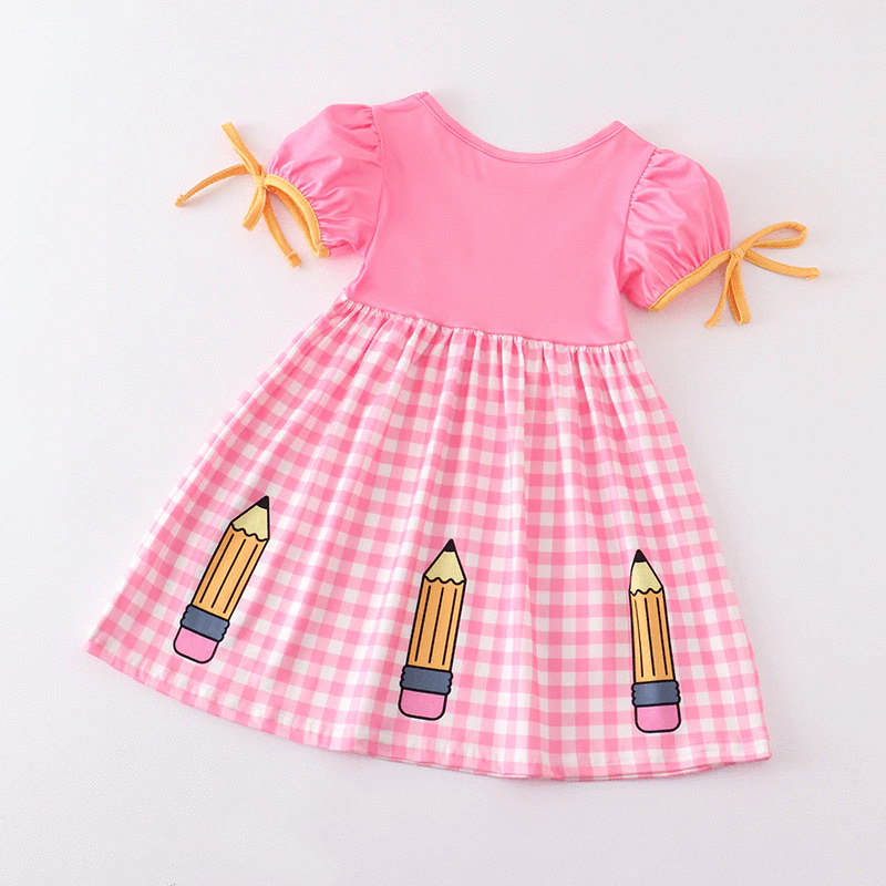 CHECKERED PENCIL + CRAYON DRESSES