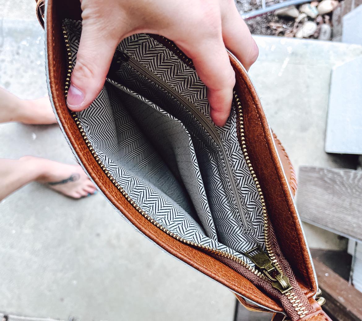 GENUINE LEATHER + COWHIDE PURSE