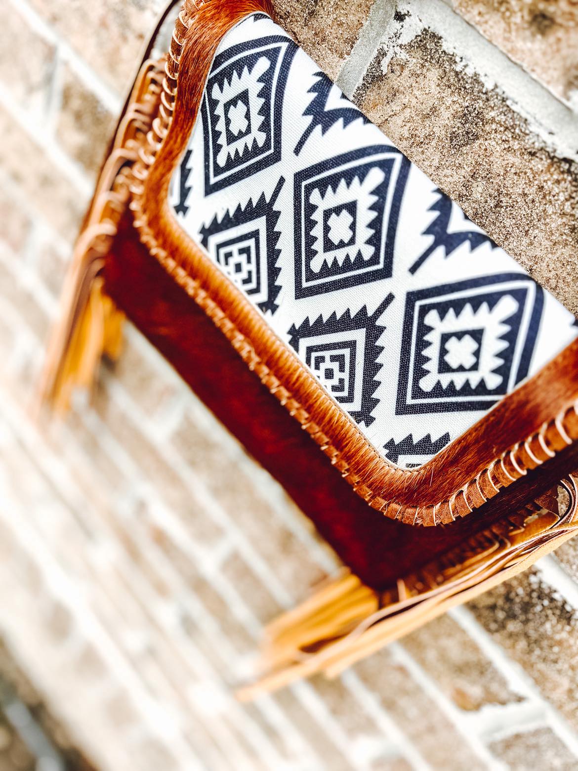 GENUINE LEATHER + COWHIDE PURSE