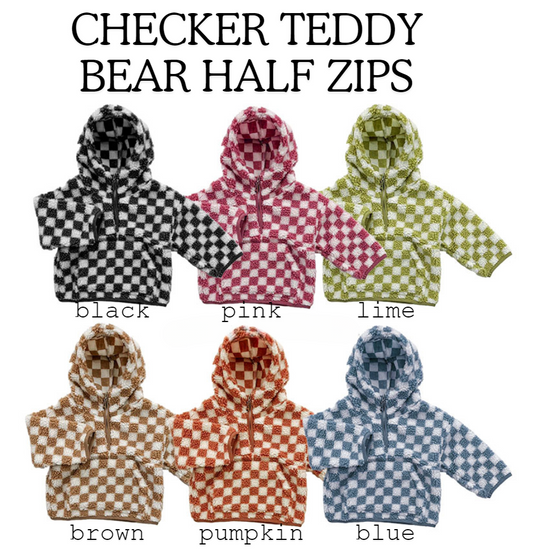 THE CHECKERED TEDDY HALF-ZIP