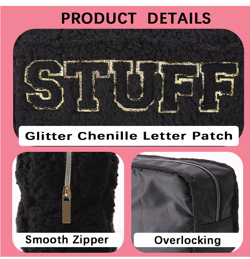 PLUSH CHENILLE TRAVEL BAGS