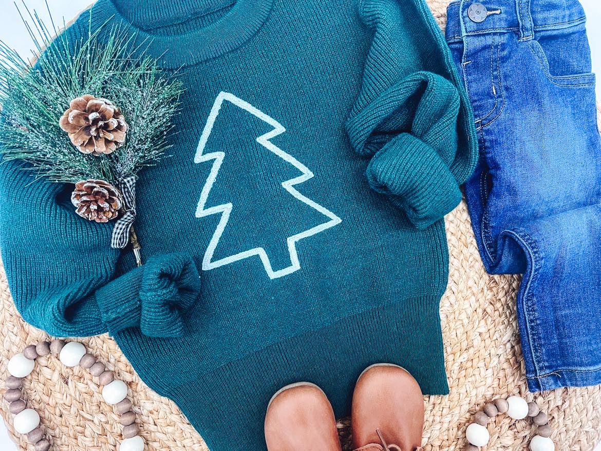 ROPE EMBROIDERED “MERRY” SWEATERS (BIGS + LITTLES)