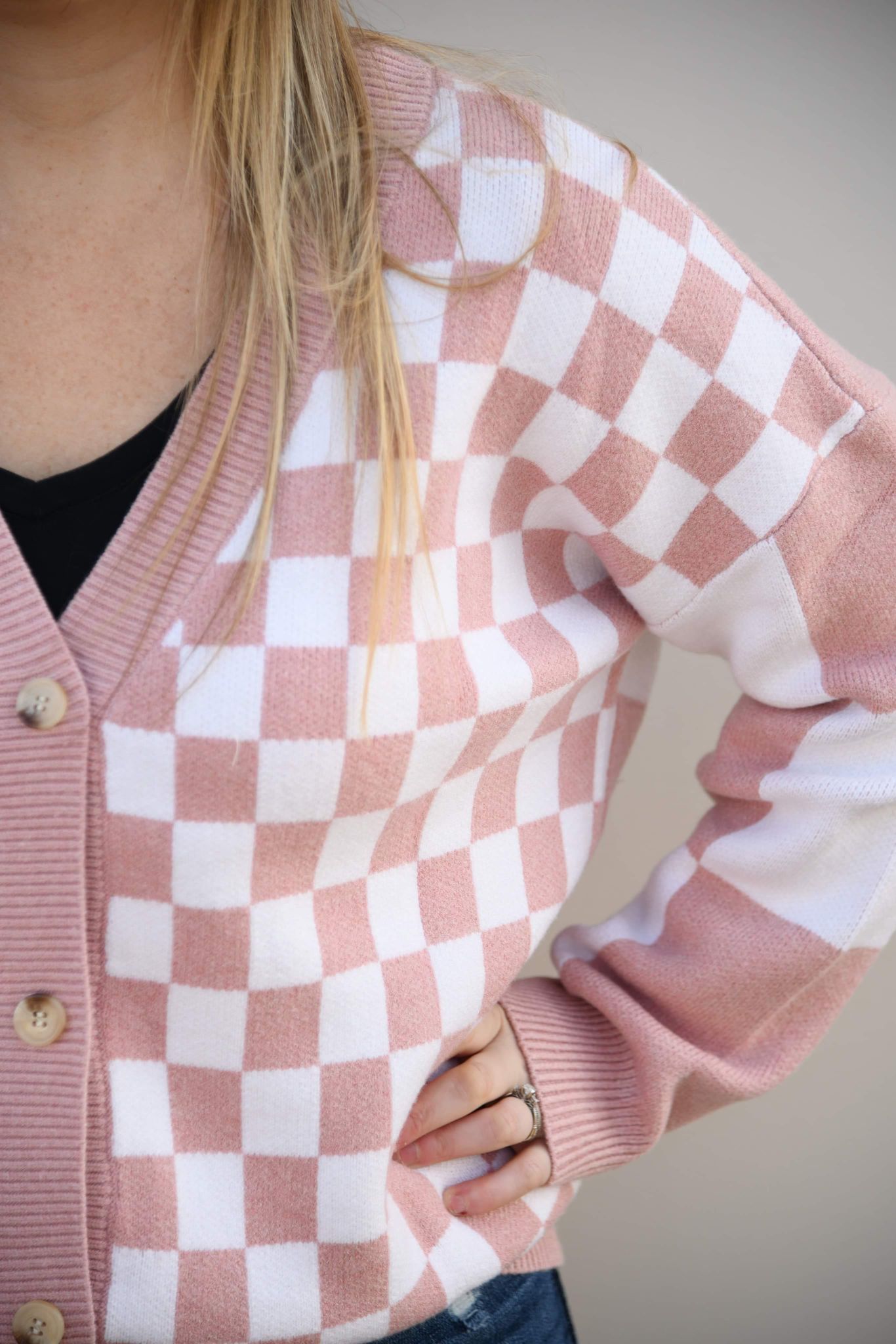 THE REMY CHECKERED CARDI