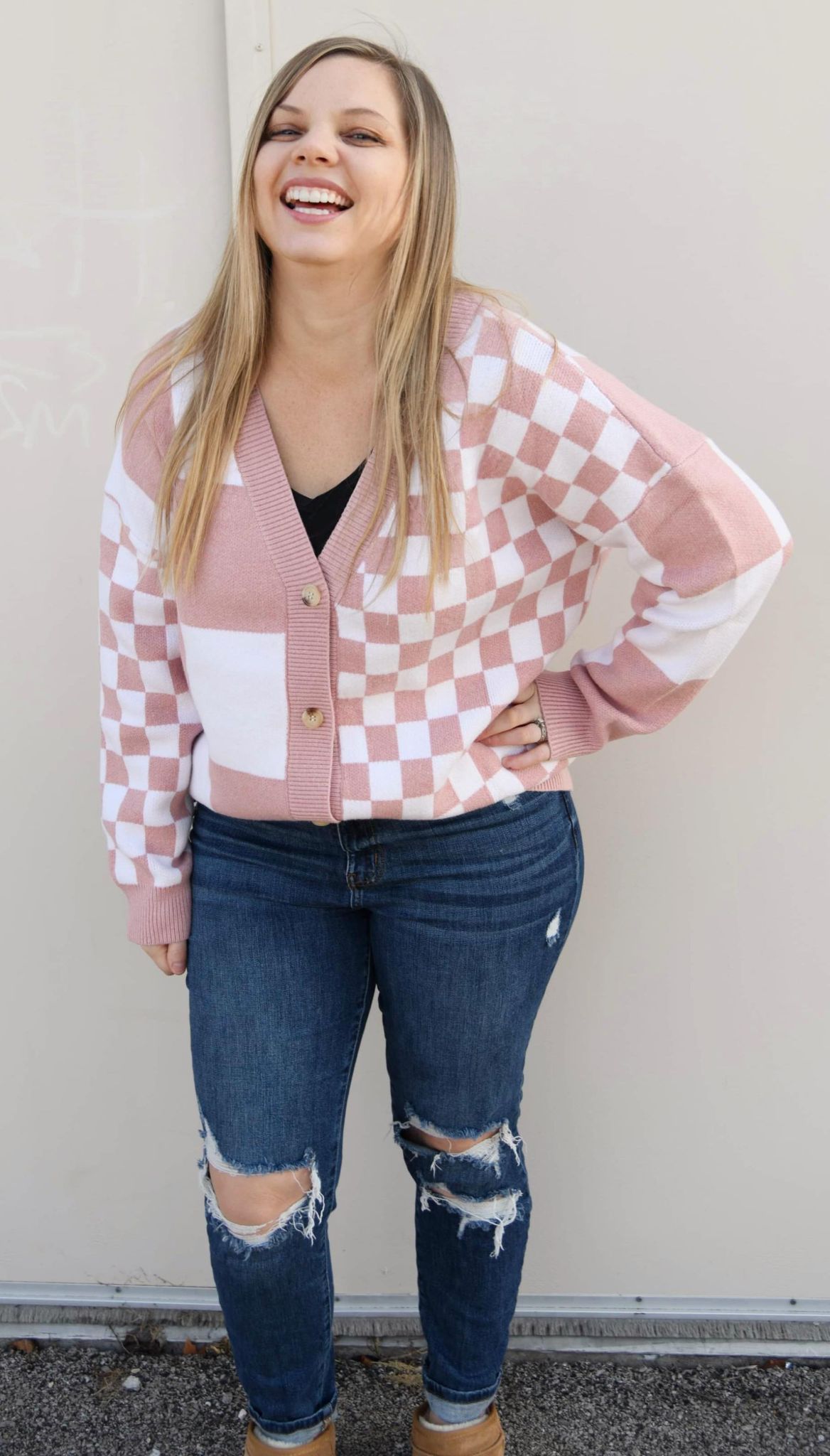 THE REMY CHECKERED CARDI