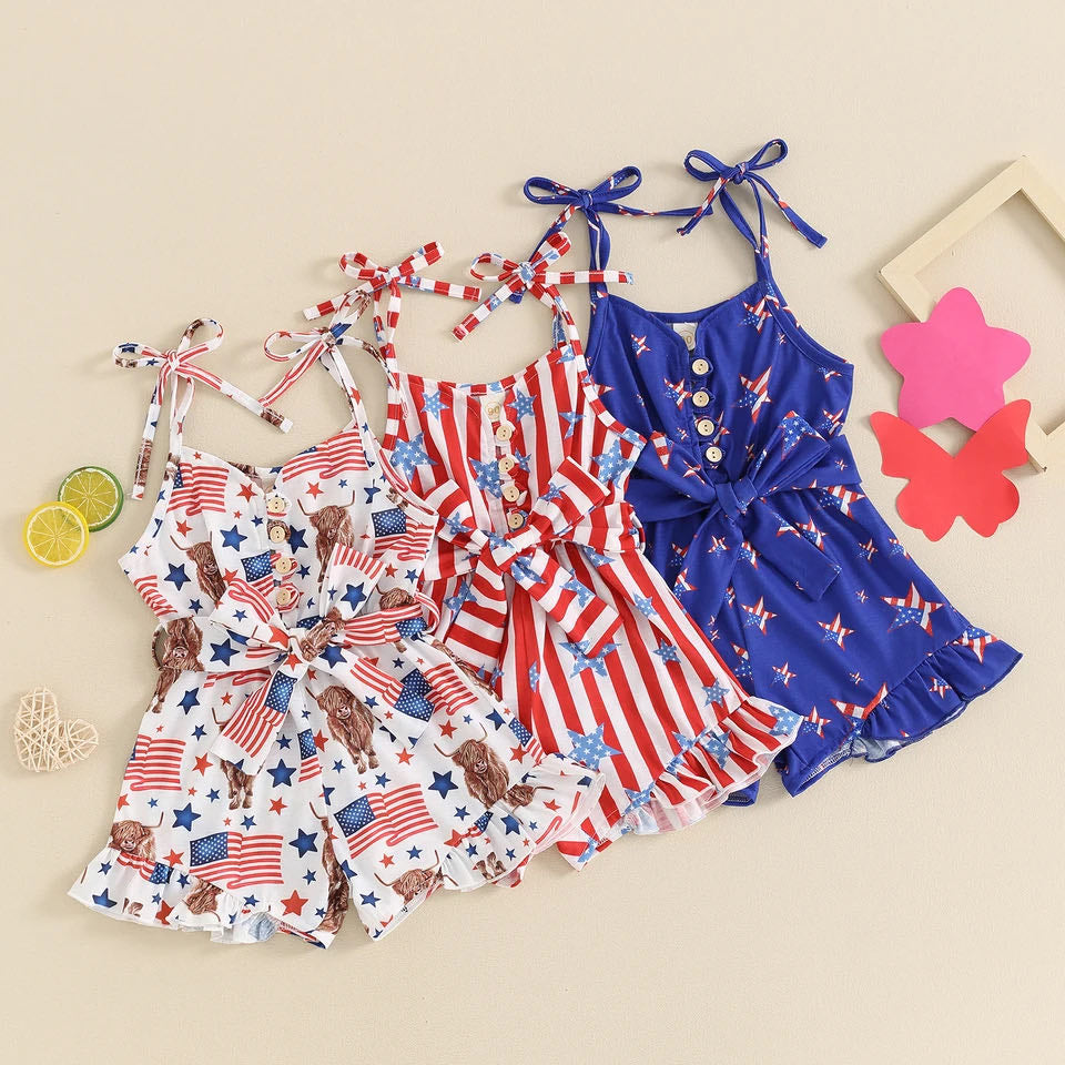 PATRIOTIC GIRLS’ ROMPER