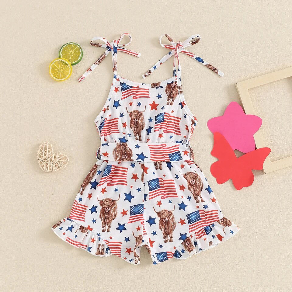 PATRIOTIC GIRLS’ ROMPER