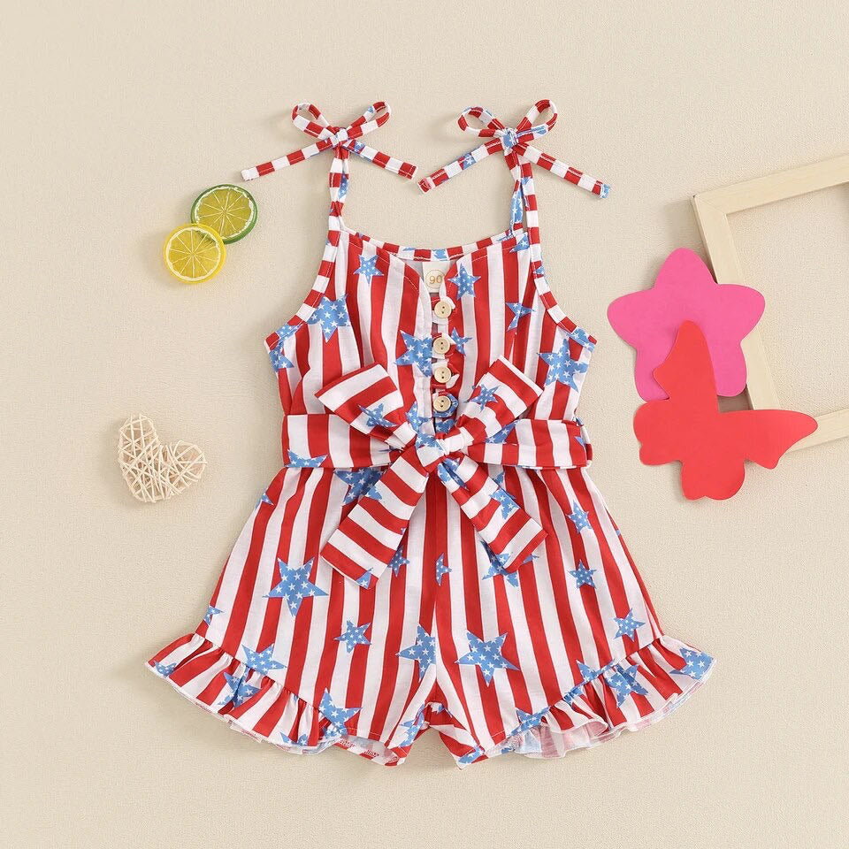 PATRIOTIC GIRLS’ ROMPER