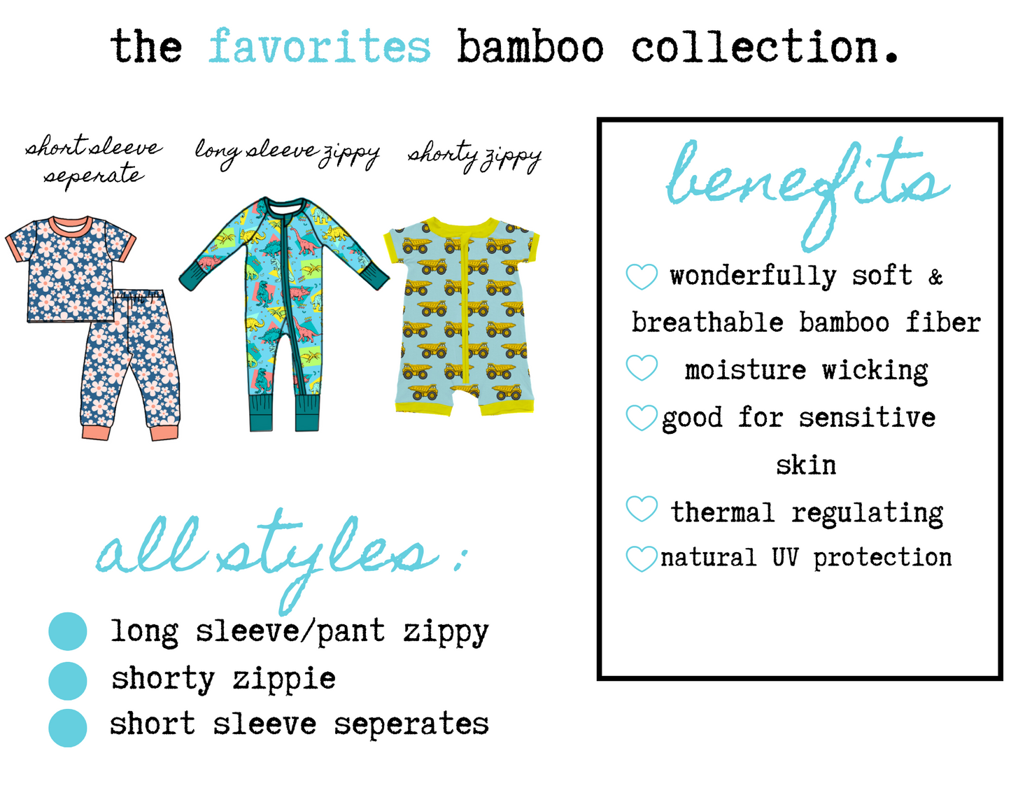 THE FAVORITES BAMBOO COLLECTION (0/3m-12/18m)