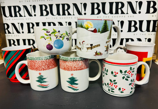 MYSTERY CHRISTMAS MUGS CANDLES