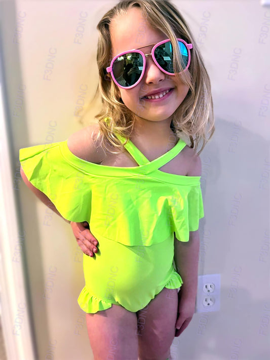 GIRLS’ NEON SWIM