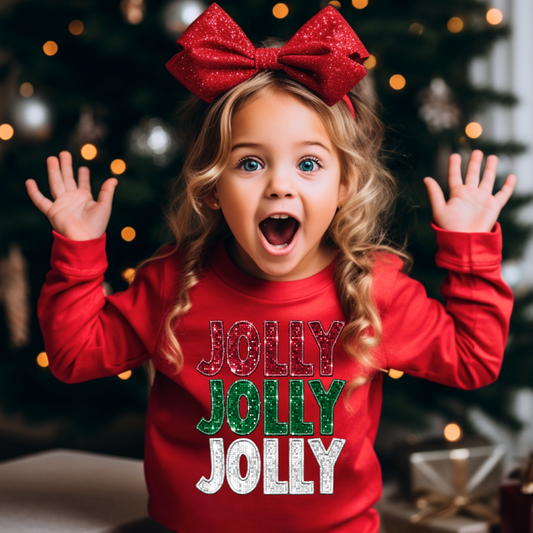 HOLLY JOLLY GLITTER CREW {TODDLER}