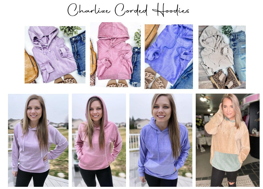 THE CHARLIZE CORDED HOODIE